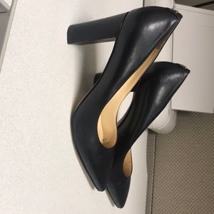 Pointed toe block heels